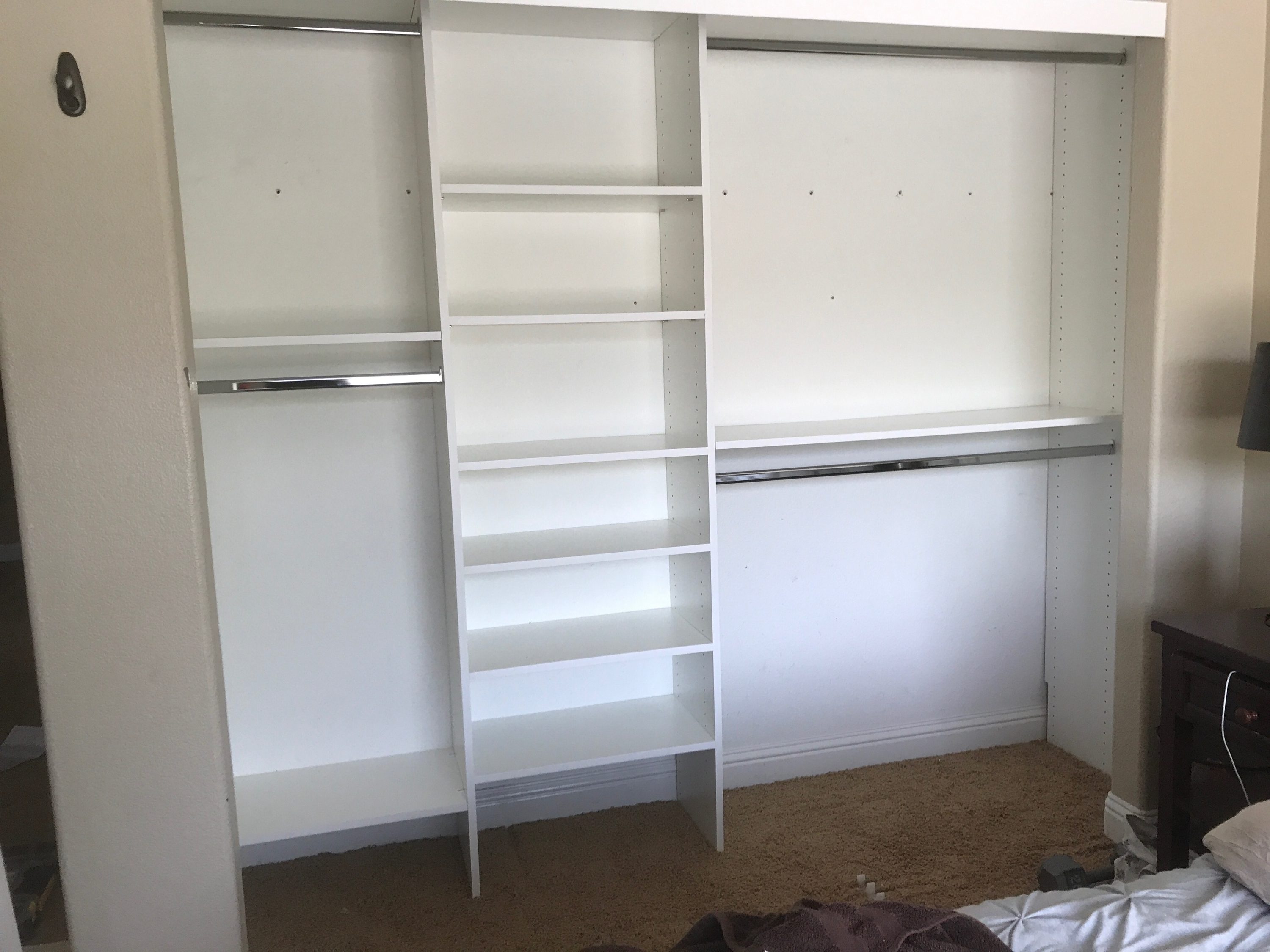 Reach-in closet shelving and storage system in Alamo
