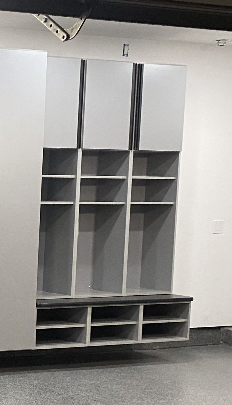 Folkstone garage cubby and cabinet build