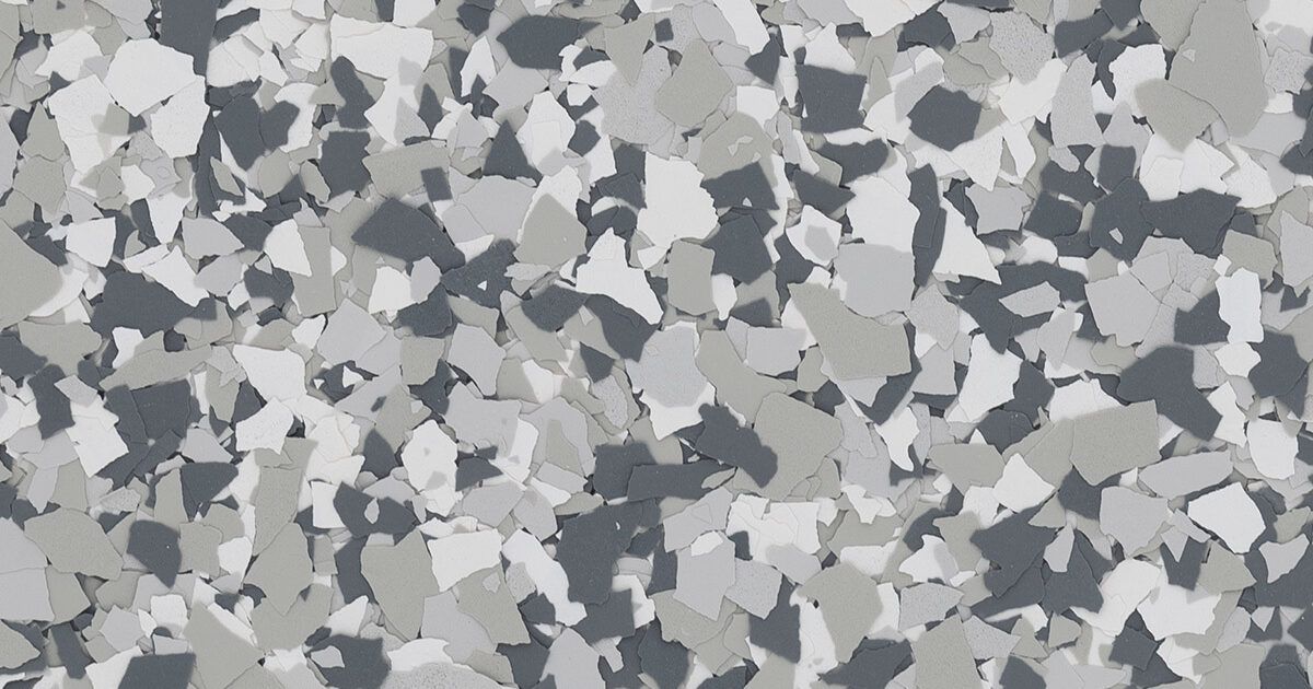 Gravel epoxy flake floor blend