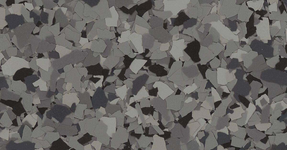 Nightfall epoxy flake floor blend